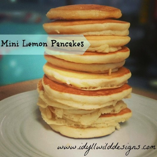 Mini Lemon Pancakes with Logo